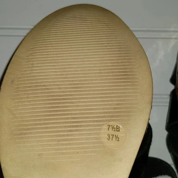 BCBG Paris Women's Size 7.5 Cork Wedge Heel Slip On Sandals - Picture 12 of 14